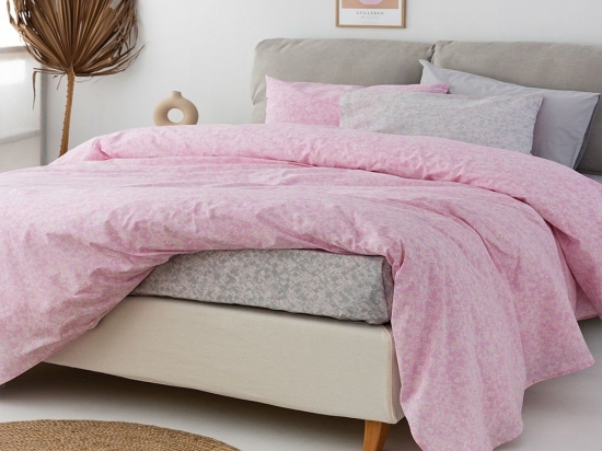 Σεντόνια FL6234 (Σετ 4τμχ) Pink Palamaiki Διπλό 200x260cm 100% Βαμβάκι
