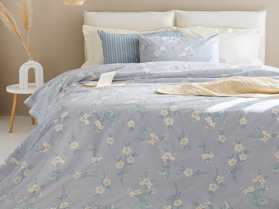 Σεντόνια FL6240 (Σετ 4τμχ) Denim Palamaiki Διπλό 200x260cm 100% Βαμβάκι