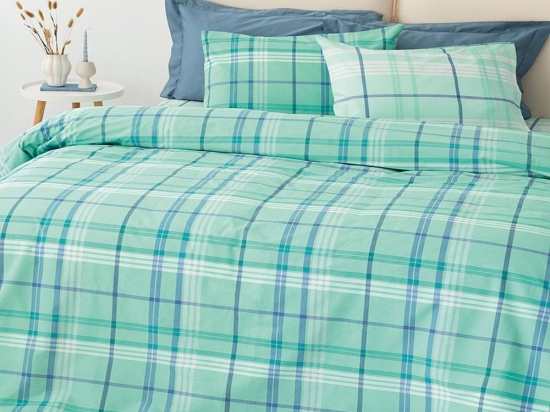 Σεντόνια FL6241 (Σετ 4τμχ) Turqoise Palamaiki Διπλό 200x260cm 100% Βαμβάκι