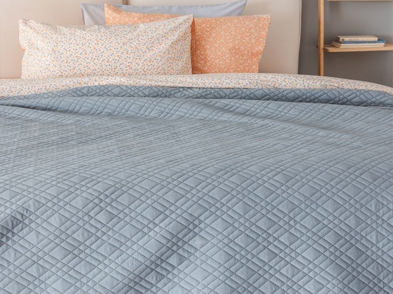 Κουβερλί Pitha Grey Palamaiki Ημίδιπλο 160x240cm Microfiber
