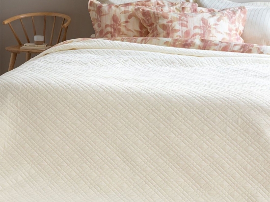 Κουβερλί Pitha Ecru Palamaiki Υπέρδιπλο 220x240cm Microfiber