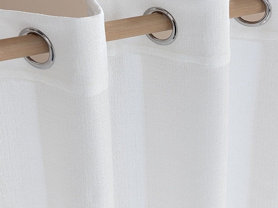 Κουρτίνα Deo Με Τρουκς White Palamaiki 140X260 Πολυέστερ