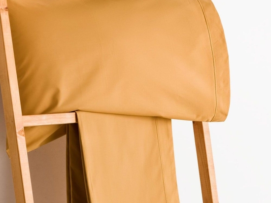 Σεντόνι Με Λάστιχο Σύνθεση-512 Mustard Vesta Home Μονό 100x230cm 100% Βαμβακερό Περκάλι