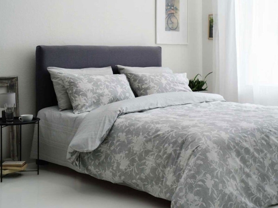 Πάπλωμα Nefeli-1 Grey Vesta Home Μονό 160x230cm Βαμβάκι-Πολυέστερ