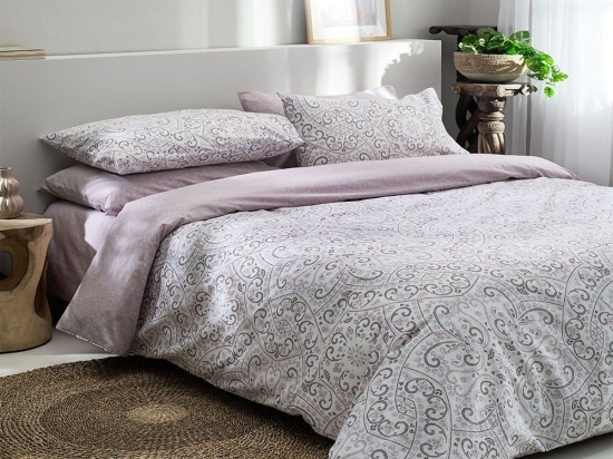 Σεντόνια Batic-2 (Σετ 3τμχ) Pink Vesta Home Μονό 170x270cm 100% Βαμβάκι