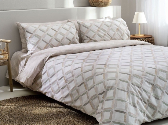 Σεντόνια Rombi-1 (Σετ 4τμχ) White Vesta Home Διπλό 200x270cm 100% Βαμβάκι
