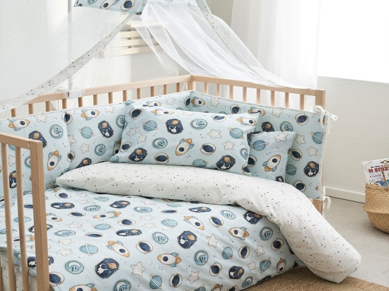Παπλωματοθήκη Βρεφική Cosmic (Σετ 2τμχ) Ciel Vesta Home 120x160cm 100% Βαμβάκι