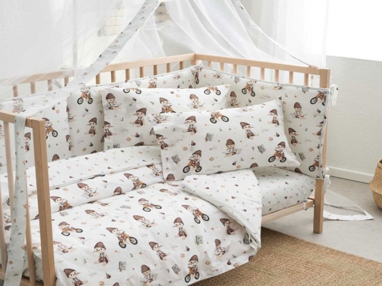 Πάπλωμα Βρεφικό Pinocchio White-Beige Vesta Home 110x150cm 100% Βαμβάκι