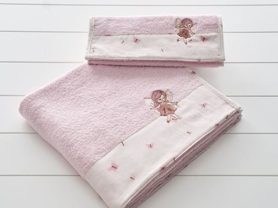 Πετσέτες Βρεφικές Fairy (Σετ 2τμχ) Pink Vesta Home Σετ Πετσέτες 70x130cm 100% Βαμβάκι