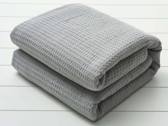 Κουβέρτα 1080 Πικέ Light Grey Vesta Home King Size 260x250cm 100% Βαμβάκι