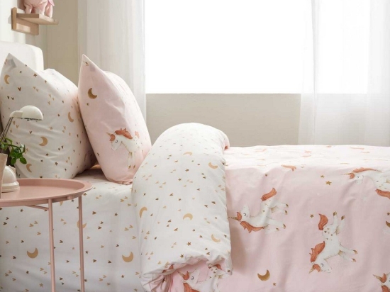 Σεντόνια Παιδικά Kelly (Σετ 3τμχ) Pink Vesta Home Μονό 170x260cm 100% Βαμβάκι