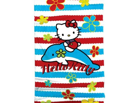 Πετσέτα Θαλάσσης Παιδική Hello Kitty 19 Multi Nima Θαλάσσης 75x150cm 100% Βαμβάκι
