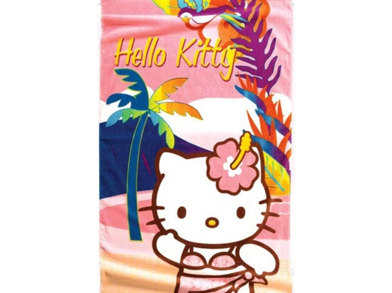Πετσέτα Θαλάσσης Παιδική Hello Kitty 23 Pink-Beige Nima Θαλάσσης 75x150cm 100% Βαμβάκι