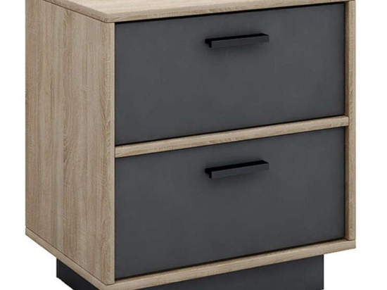 Κομοδίνο Image Sonoma-Dark Grey 50x36x55cm 09-0515 Μελαμίνη