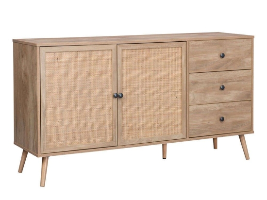 Μπουφές Ammos 05-0469 Με 3 Συρτάρια 150x39x79cm Natural Μοριοσανίδα, Μελαμίνη