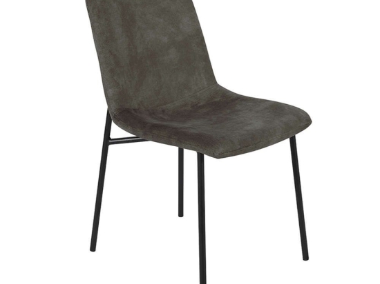 Καρέκλα Τραπεζαρίας Brick 45x60xH83cm Olive 03-0759 Σετ 4τμχ Βελούδο, Μέταλλο
