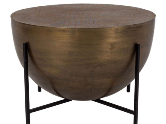 Τραπεζάκι Σαλονιού Montana 04-0606 56x56x38cm Black-Brass