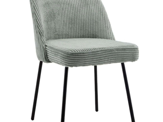 Καρέκλα Votsalo 03-1045 50x60x82cm Green-Grey Μέταλλο,Ύφασμα