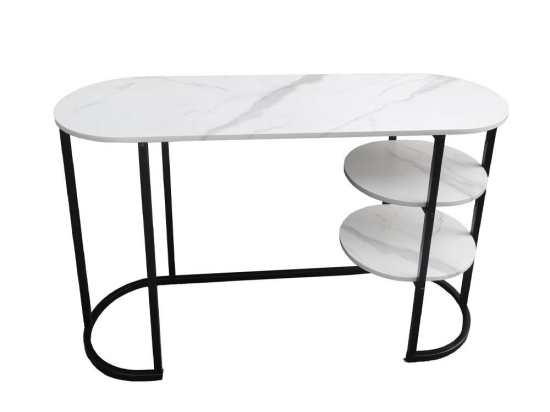 Γραφείο - Κονσόλα Gusto 28-0276 Με Όψη Μαρμάρου 120x40x75 White