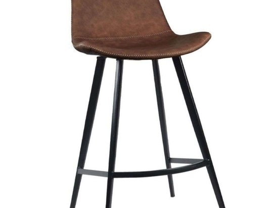 Σκαμπό Μπαρ Stitched 26-0035 46,5x50,5x91,5cm Taba-Black