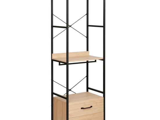 Ντουλάπα Xenia 18-0019 60x40x200cm Natural-Black