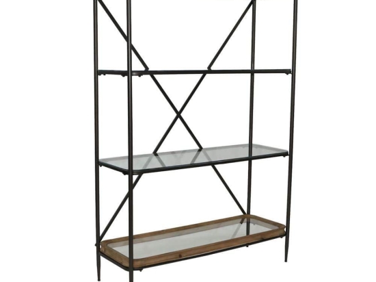 Βιβλιοθήκη Marais 28-0320 Με 4 Ράφια 127x43x184 Natural