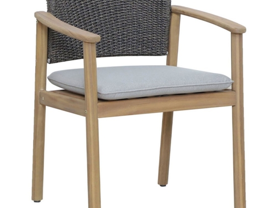 Πολυθρόνα Freeland 22-0225 62x62.5x80.5cm Natural-Grey