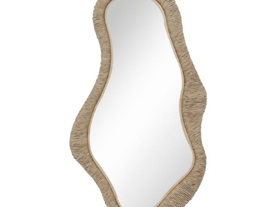 Καθρέπτης Τοίχου Rope 11-0637 59x4x101 Natural Σχοινί