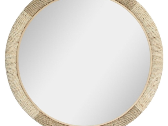 Καθρέπτης Sikinos 11-0642 76x4.5x76cm Natural