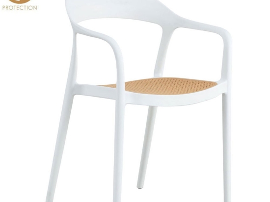 Καρέκλα Στοιβαζόμενη Bistrot 27-0234 57x53x81.5cm White-Natural