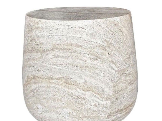 Τραπεζάκι Σαλονιού Βοηθητικό Lithos 04-1220 49x49x41.5 Beige