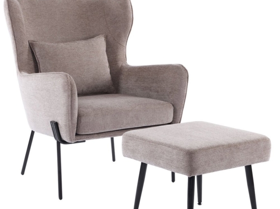 Πολυθρόνα Chillout 01-3541 84x74x97.5cm Light Brown-Black