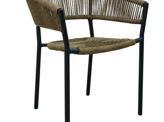 Πολυθρόνα Στοιβαζόμενη Breeze 22-0296 56x60x78cm Black-Walnut