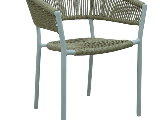 Πολυθρόνα Στοιβαζόμενη Breeze 22-0297 56x60x78cm White-Natural