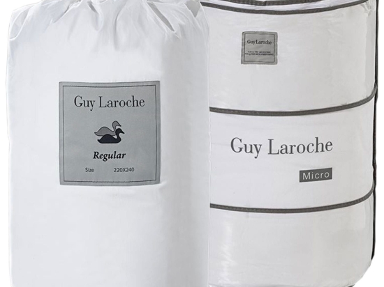 Πάπλωμα (1+1) Regular Πουπουλένιο + Δώρο Πάπλωμα Fine White Guy Laroche Υπέρδιπλο 220x240cm Πούπουλο-Φτερό
