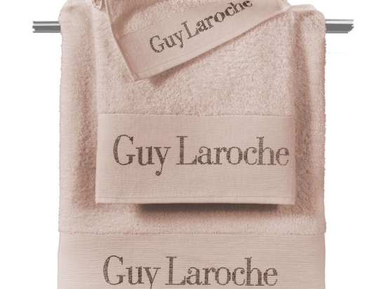Πετσέτες Σετ 3τμχ Futura Rose Pink Guy Laroche Σετ Πετσέτες 100% Βαμβάκι
