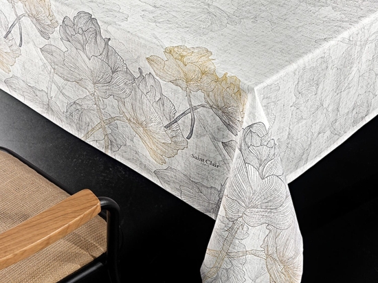 Τραπεζομάντηλο 1009 Beige Saint Clair 145Χ220 145x220cm Πολυέστερ