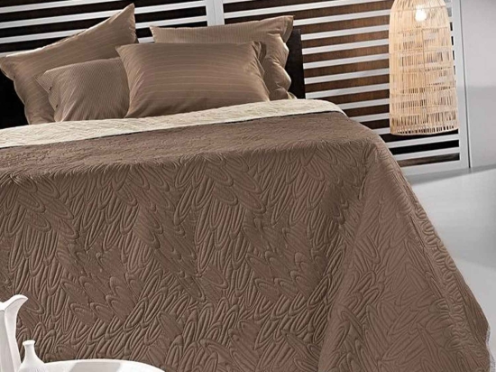 Κουβερλί Fusion Wenge-Sand Guy Laroche Υπέρδιπλο 230x250cm Microfiber