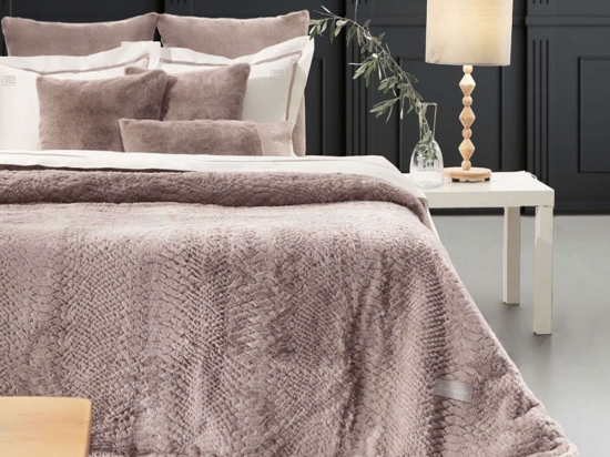 Κουβέρτα Crusty (Σετ 2τμχ) Old Pink Guy Laroche Υπέρδιπλo 220x240cm 100% Microsuede