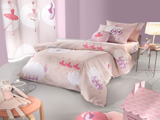 Σεντόνια Παιδικά Σετ 3τμχ Ballerinas Pink Saint Clair Μονό 100% Βαμβάκι