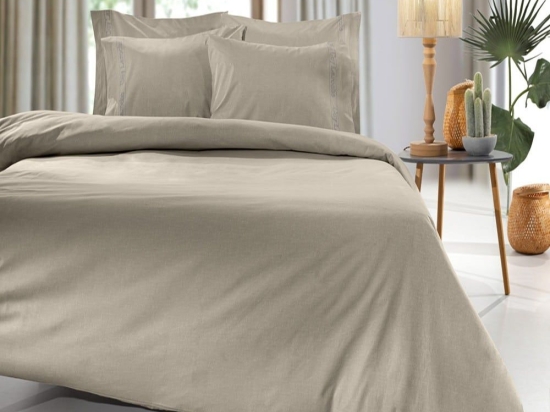 Παπλωματοθήκη Color Plus Taupe Guy Laroche Υπέρδιπλο 225x245cm 100% Βαμβακερό Περκάλι
