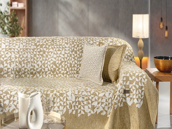 Ριχτάρι Duomo Golden Guy Laroche Τριθέσιο 180x300cm Βαμβάκι-Ακρυλικό