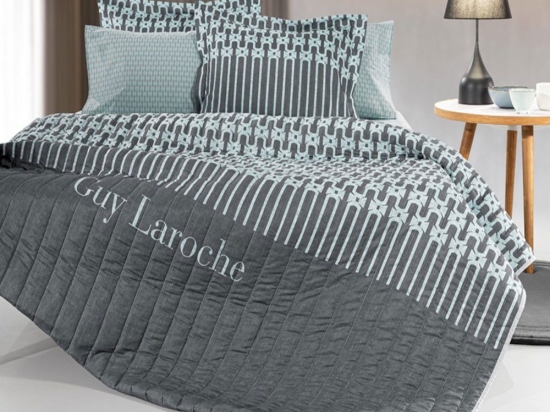 Κουβερλί Vesta Aqua Guy Laroche Υπέρδιπλo 220x240cm 100% Microsuede
