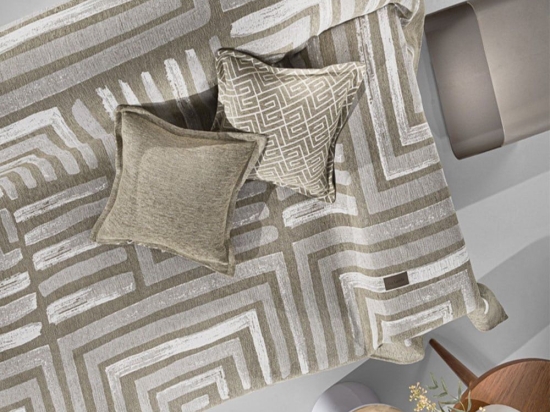 Ριχτάρι Dali Taupe Guy Laroche Τετραθέσιο 180x350cm Βαμβάκι-Ακρυλικό