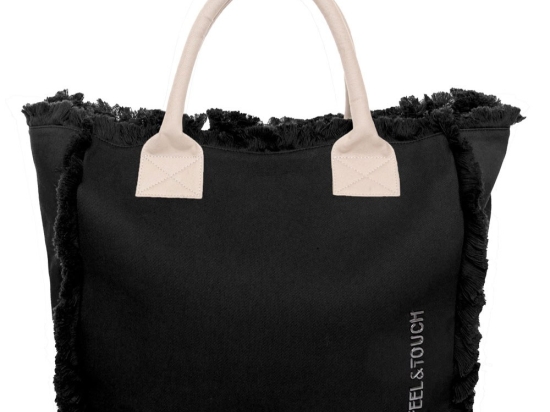 Τσάντα Ώμου Caribbean 40x35x20cm Black - Ammos Feel & Touch