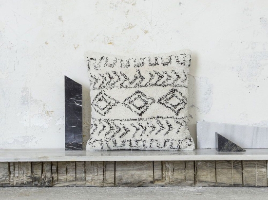 Μαξιλάρι Διακοσμητικό (Με Γέμιση) - Allard Ivory-Black Nima 45X45 45x45cm 100% Βαμβάκι
