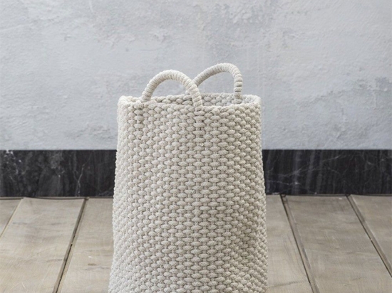 Καλάθι - Nacelle Ecru Nima 25x30cm Βαμβάκι-Πολυέστερ