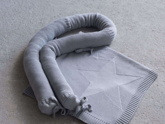 Βρεφικό Σετ Κούνιας 2τμχ - Hoodoo Gray Nima 75x90cm 100% Βαμβάκι