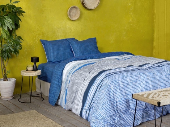 Κουβερλί Boss Blue Nima Queen Size 220x245cm 100% Βαμβάκι