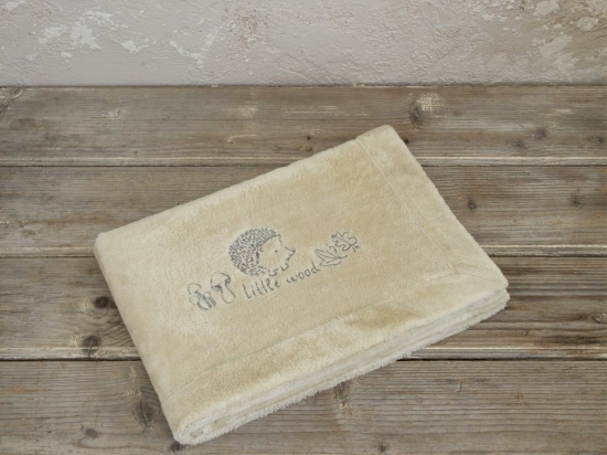 Κουβέρτα Βρεφική Beebo Beige-Grey Nima Αγκαλιάς 80x110cm Πολυέστερ